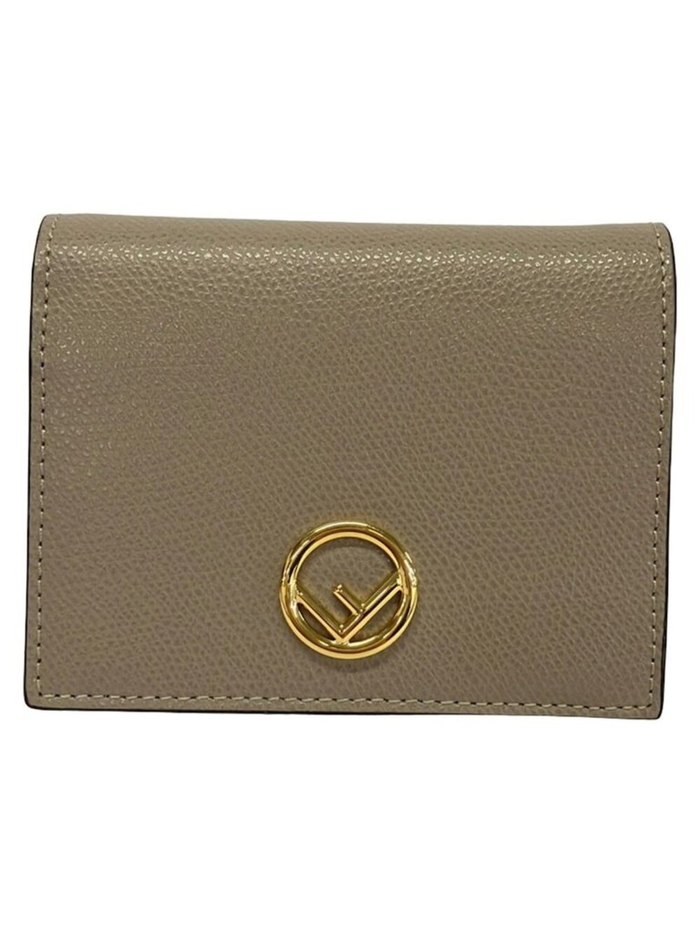 Fendi Bifold Wallet F is Fendi Gray Beige Leather